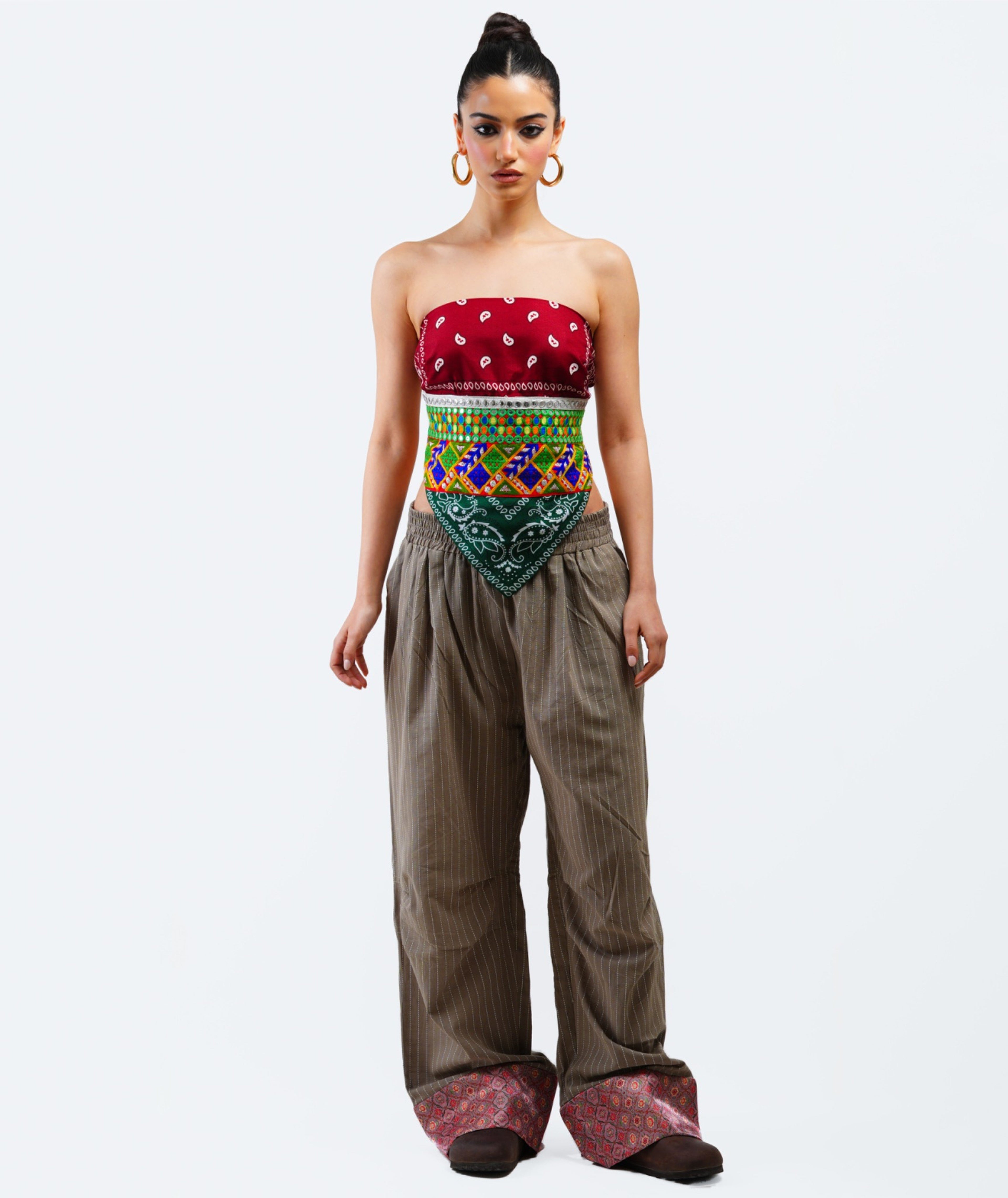 Hush Top (Burgundy/Multi)