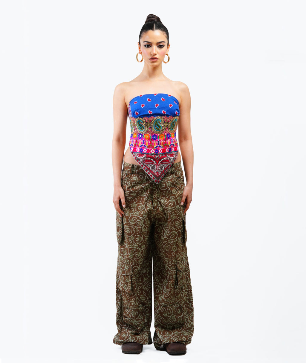 Hush Top (Blue/Multi)