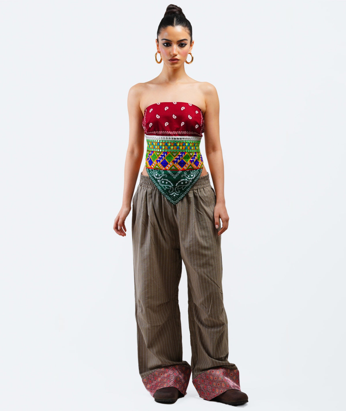 Hush Top (Burgundy/Multi)